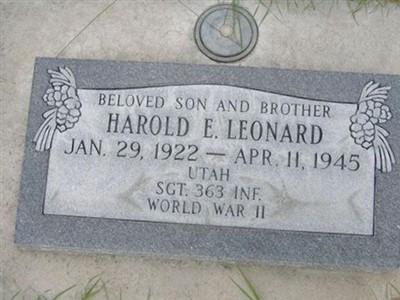Harold E Leonard on Sysoon
