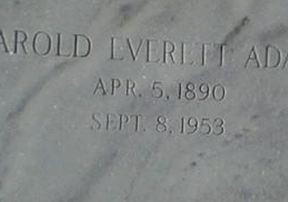 Harold Everett Adams on Sysoon