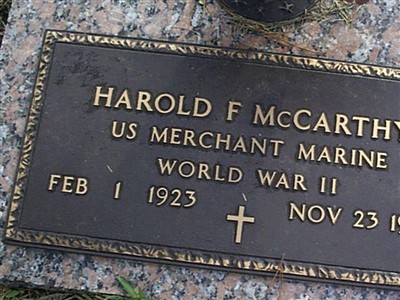 Harold F. McCarthy on Sysoon