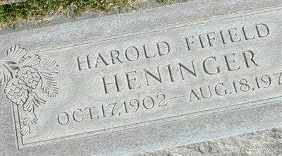 Harold Fifield Heninger on Sysoon