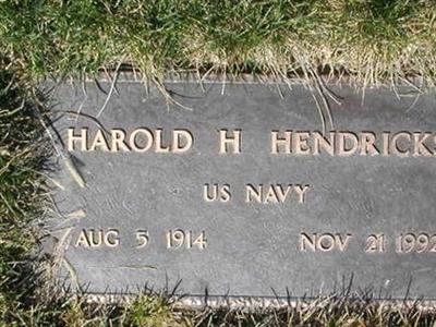 Harold H Hendricks on Sysoon