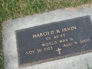 Harold R Irvin on Sysoon