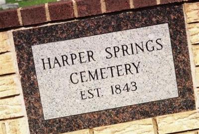 Harper Springs Cemetery on Sysoon