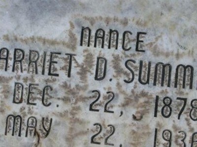 Harriet D. Summers Nance on Sysoon
