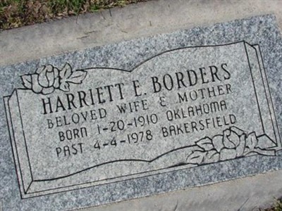 Harriett Emeline Flud Borders on Sysoon