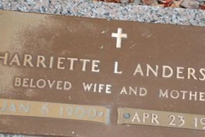 Harriette L. Anderson on Sysoon