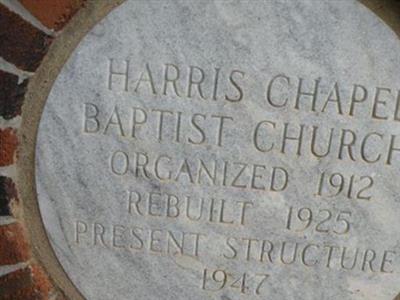 Harris Chapel Baptist Church Cemetery on Sysoon