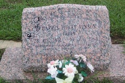 Harris Lowry "Larry" Vinson on Sysoon