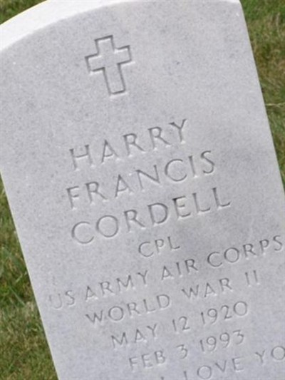 Harry Francis Cordell on Sysoon