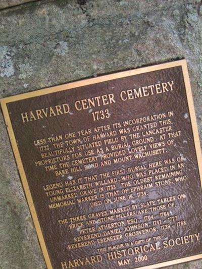 Harvard Center Cemetery on Sysoon