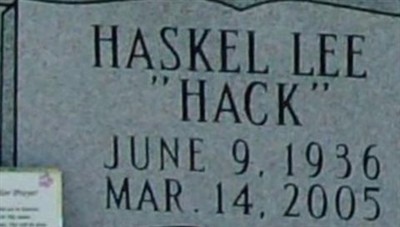 Haskel Lee "Hack" Crabtree on Sysoon