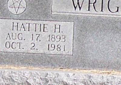 Hattie H Wright on Sysoon