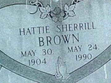 Hattie Isabelle Sherrill Brown on Sysoon