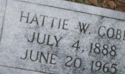 Hattie W Cobb on Sysoon
