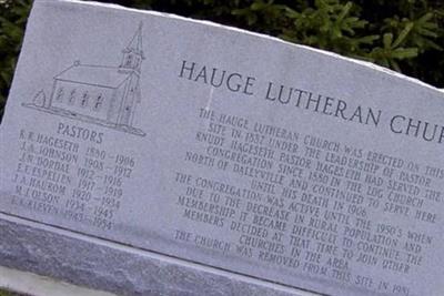 Hauge Lutheran Cemetery on Sysoon