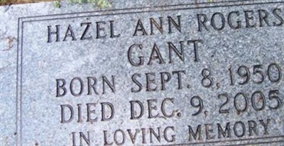 Hazel Ann Rogers Gant on Sysoon