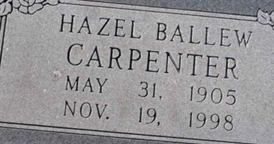 Hazel Ballew Carpenter on Sysoon