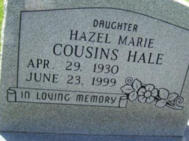 Hazel Cousins Hale on Sysoon