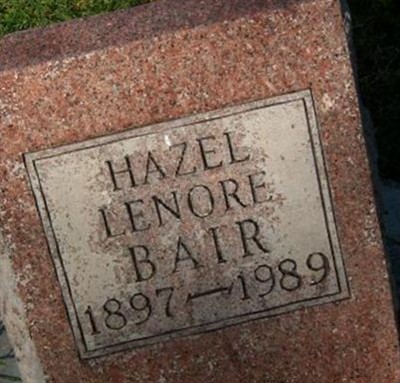 Hazel Lenore Bair on Sysoon