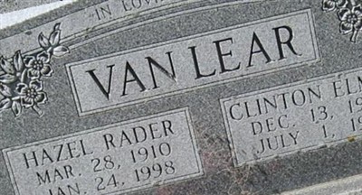 Hazel Rader Van Lear on Sysoon