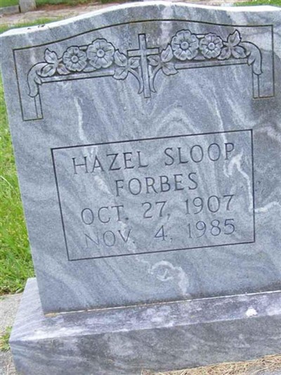 Hazel Sloop Forbes, Find a grave on Sysoon Hazel Sloop Forbes on Sysoon