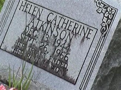 Helen Catherine Atkinson on Sysoon