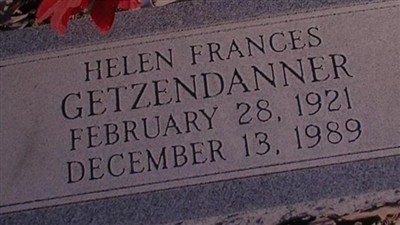 Helen Frances Reitz Getzendanner on Sysoon
