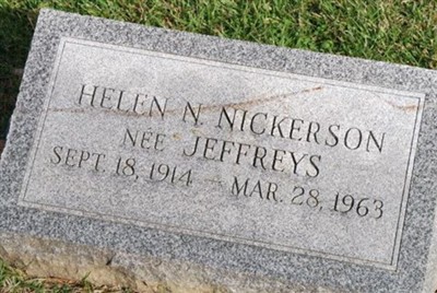 Helen N Jeffreys Nickerson on Sysoon