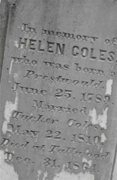 Helen Skipwith Coles on Sysoon