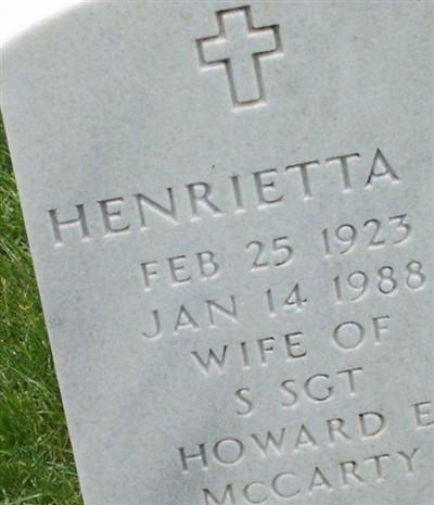 Henrietta A Mccarty on Sysoon