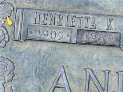 Henrietta K Anderson on Sysoon