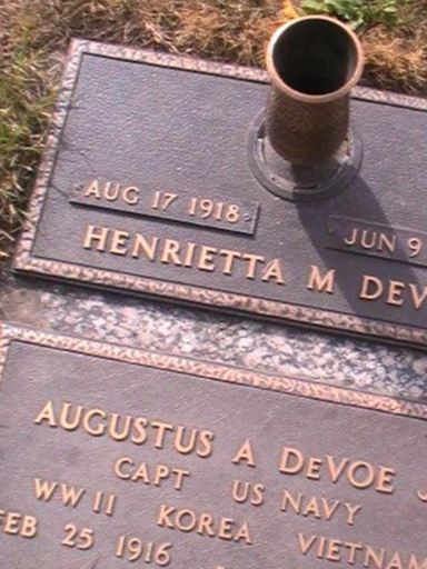 Henrietta M Devoe on Sysoon