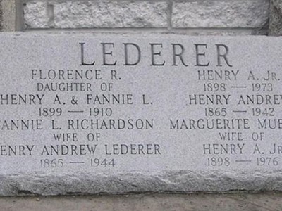 Henry A. Lederer, Jr on Sysoon