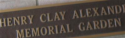 Henry Clay Alexander Memorial Garden on Sysoon