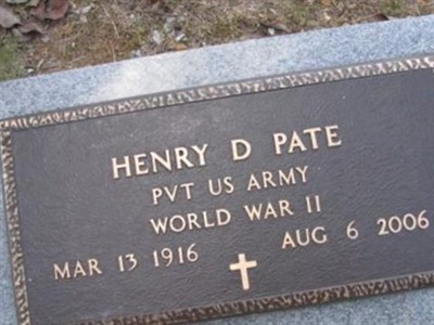 Henry D. Pate on Sysoon