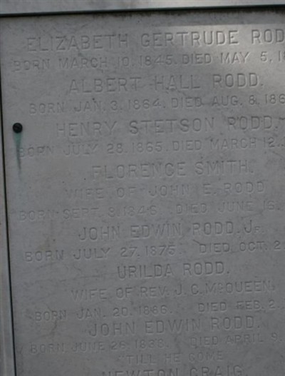 Henry Stetson Rodd on Sysoon