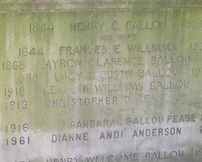 Henry Welcome Ballou on Sysoon