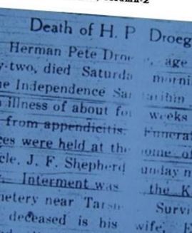 Herman Pete Droege on Sysoon