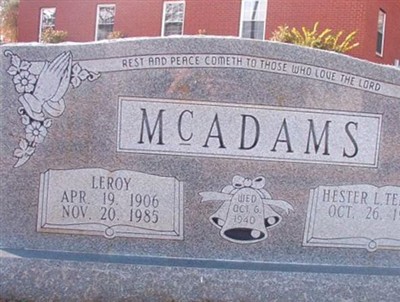 Hester L Temple McAdams on Sysoon