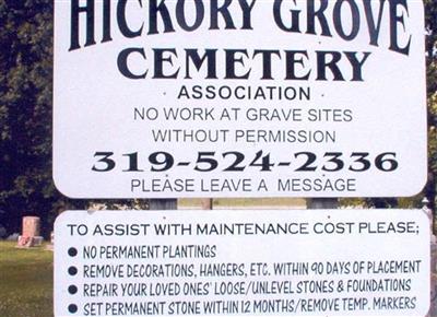 Hickory Grove Cemetery on Sysoon