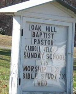 Oak Hill Baptist Church Cemetery on Sysoon
