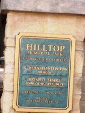 Hilltop Memorial Park on Sysoon