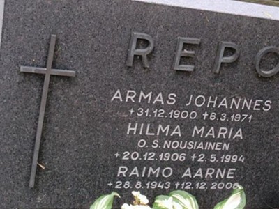 Hilma Maria Nousiainen Repo on Sysoon
