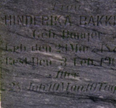 Hinderika C Bunger Bakker on Sysoon