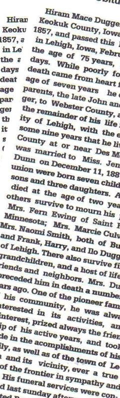 Hiram Mace Dugger on Sysoon