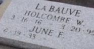 Holcombe W LaBauve on Sysoon