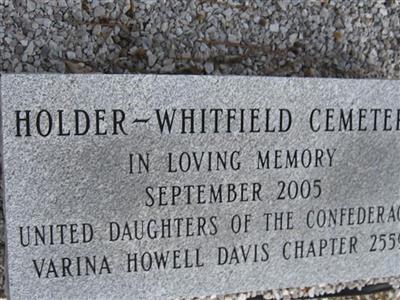 Holder Cemetery on Sysoon