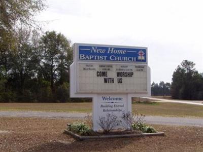 New Home Baptist Church Cemetery on Sysoon