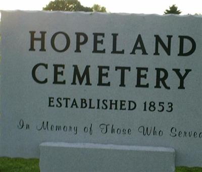 Hopeland Cemetery on Sysoon