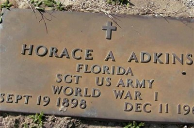 Horace A. Adkins on Sysoon